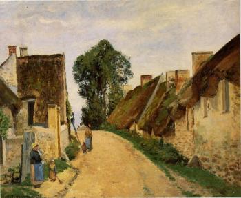 卡米耶 畢沙羅 Village Street, Auvers-sur-Oise